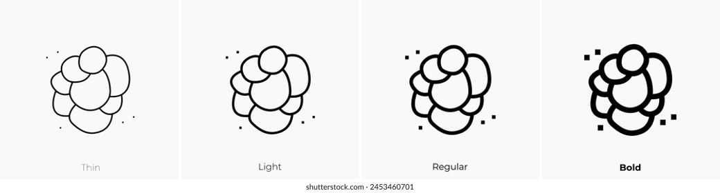 cold sore icon. Thin, Light Regular And Bold style design isolated on white background
