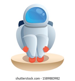 Cold spaceman icon. Cartoon of cold spaceman vector icon for web design isolated on white background