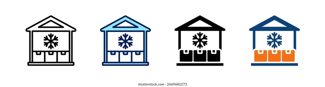 Kaltspeicher - alles in einem Symbol Multi Styles Vektor Set