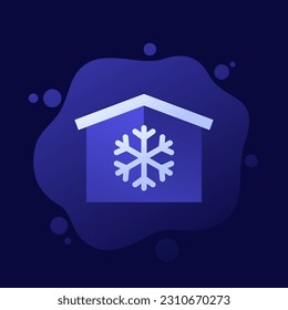 cold storage icon, vector design