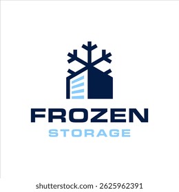 Logotipo de armazenamento frio com design de estilo moderno