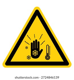 Symbol für kalte Oberfläche, Vektorgrafik, einzeln auf weißem Hintergrund. EPS10