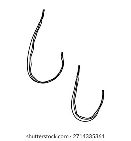 Icono de línea dibujado a mano de marca de sudor frío Ilustración vectorial monocromática con múltiples líneas superpuestas