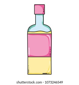 cold sweet citrus beverage in the bottle