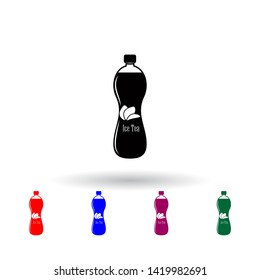 cold tea in a bottle multi color icon. Elements of drink set. Simple icon for websites, web design, mobile app, info graphics