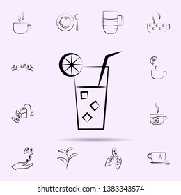 Cold tea lemon icon. Universal set of tea for website design and development, app development