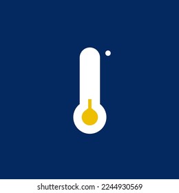 cold temperature glyph icon, thermometer icon with low temperature