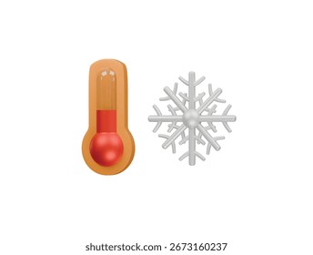 Kalttemperatur-Symbol 3D-Illustration rendern