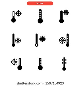 cold temperature icon isolated sign symbol vector illustration - Collection of high quality black style vector icons
