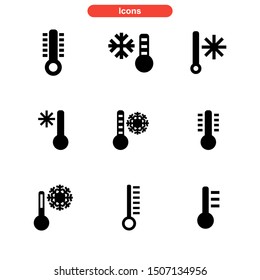 cold temperature icon isolated sign symbol vector illustration - Collection of high quality black style vector icons
