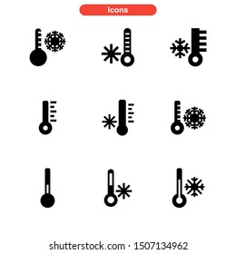 cold temperature icon isolated sign symbol vector illustration - Collection of high quality black style vector icons
