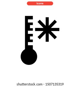 cold temperature icon isolated sign symbol vector illustration - high quality black style vector icons
