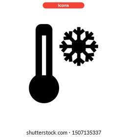cold temperature icon isolated sign symbol vector illustration - high quality black style vector icons

