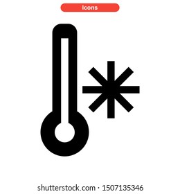 cold temperature icon isolated sign symbol vector illustration - high quality black style vector icons
