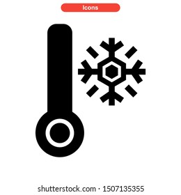 cold temperature icon isolated sign symbol vector illustration - high quality black style vector icons
