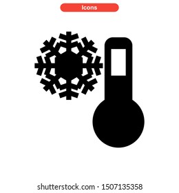 cold temperature icon isolated sign symbol vector illustration - high quality black style vector icons
