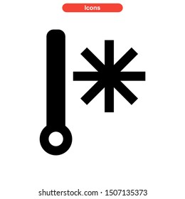 cold temperature icon isolated sign symbol vector illustration - high quality black style vector icons
