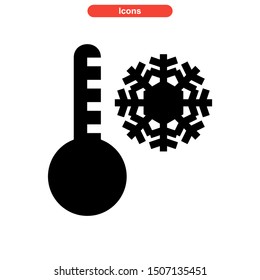 cold temperature icon isolated sign symbol vector illustration - high quality black style vector icons
