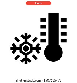 cold temperature icon isolated sign symbol vector illustration - high quality black style vector icons
