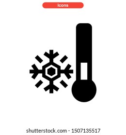cold temperature icon isolated sign symbol vector illustration - high quality black style vector icons
