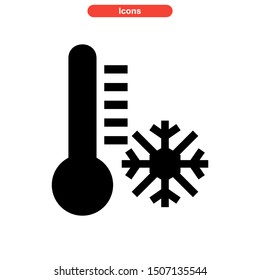 cold temperature icon isolated sign symbol vector illustration - high quality black style vector icons
