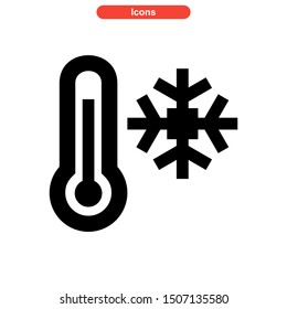 cold temperature icon isolated sign symbol vector illustration - high quality black style vector icons
