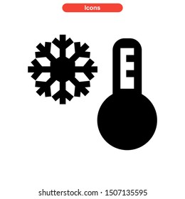 cold temperature icon isolated sign symbol vector illustration - high quality black style vector icons
