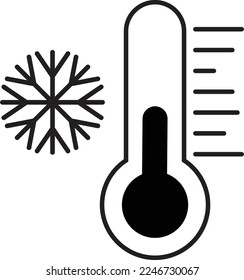 cold temperature icon. One of the collection icons for websites, web design, mobile app
