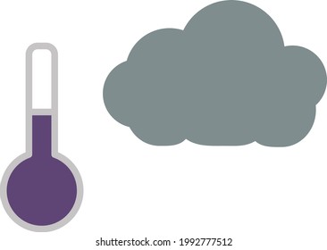 Cold temperature, illustration, on a white background.