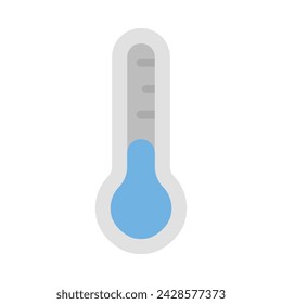 Cold Temperature Vector Flat Icon Design
