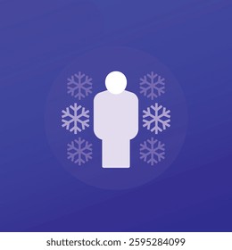 cold therapy or cryotherapy icon, transparent design