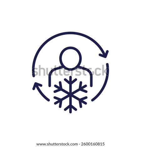 cold therapy icon in line design