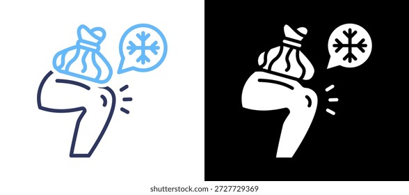 Cold Therapy Icon lineglyph Vector Illustration