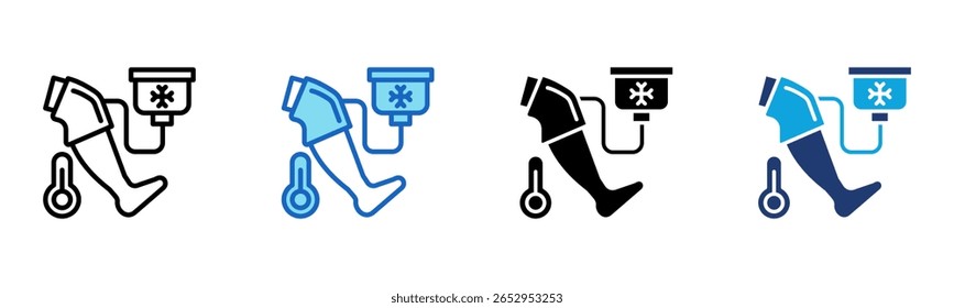 Cold Therapy Symbol Multi Style Vektorgrafik