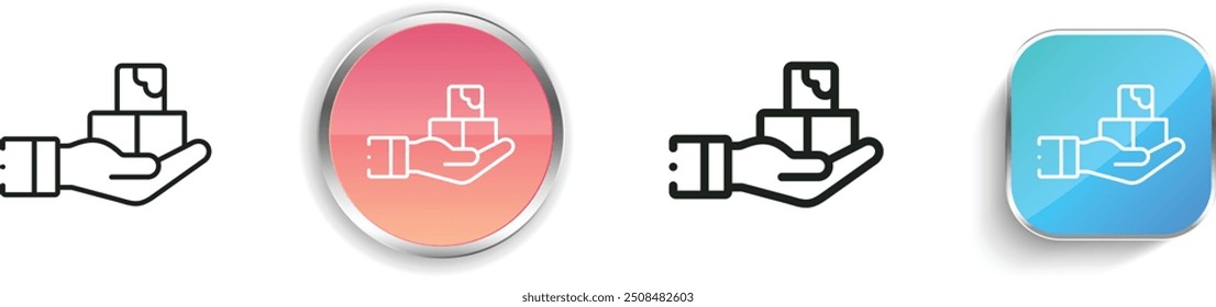 cold therapy icon. Thin Linear, Regular and Button Style Design Isolated On White Background