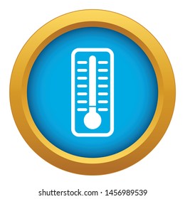 Cold thermometer icon blue vector isolated on white background for any design