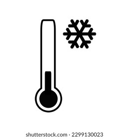 Cold thermometer icon vector design illustration