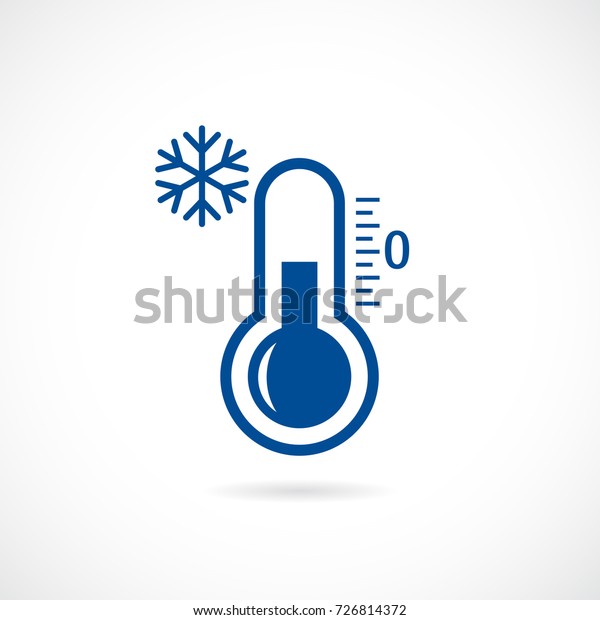 Icone Vectorielle Au Thermometre Froid Isolee Image Vectorielle De Stock Libre De Droits