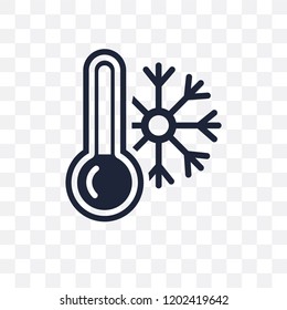 Cold transparent icon. Cold symbol design from Winter collection. Simple element vector illustration on transparent background.