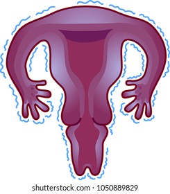 Cold uterus illustration