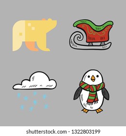 cold vector icon set