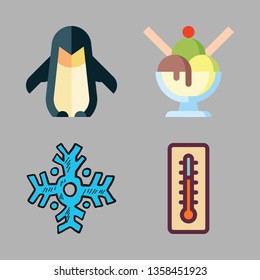 cold vector icon set