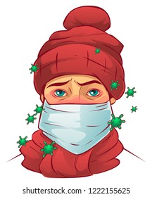 Cold, vector illustration
