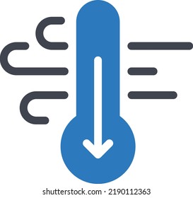 cold Vector illustration on a transparent background. Premium quality symmbols. Glyphs vector icons for concept and graphic design. 
