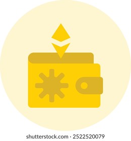 Ícone ou Ilustração da carteira fria para armazenamento seguro de criptomoedas