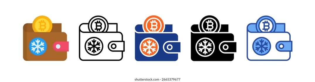 Cold Wallet Icon Multi Style Illustration