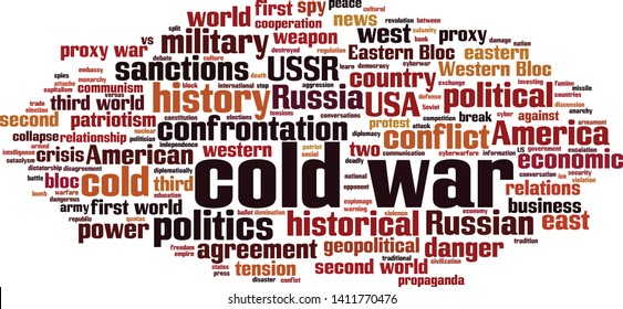 Cold War Word Cloud Concept. Collage Made Of Words About Cold War. Vector Illustration 