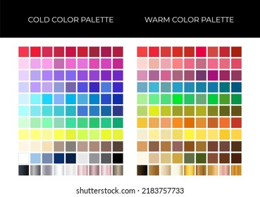 Warm and Cool Color Palette with Solid Colors 27338467 Vector Art at  Vecteezy