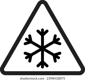 Cold warning sign isolated on white background . Vector illustration