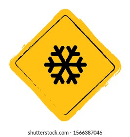 Cold Warning Sign. Vector icon.